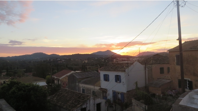 Sunset view from entrance of the house