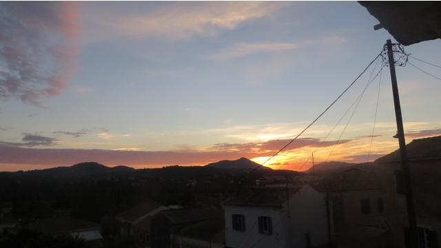 Sunset view from entrance of the house