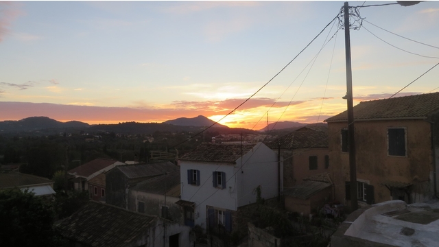 Sunset view from entrance of the house