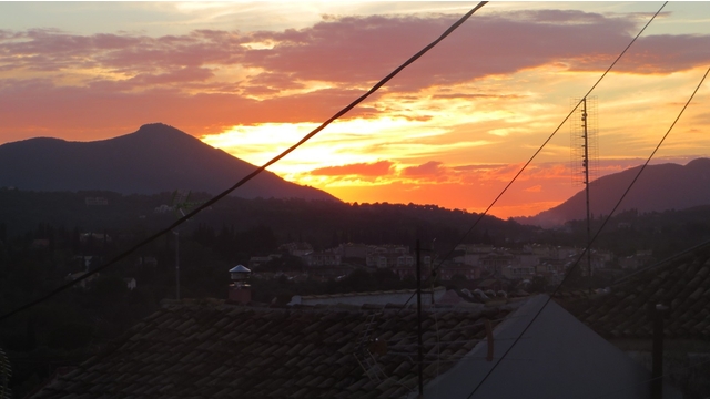 Sunset view from entrance of the house